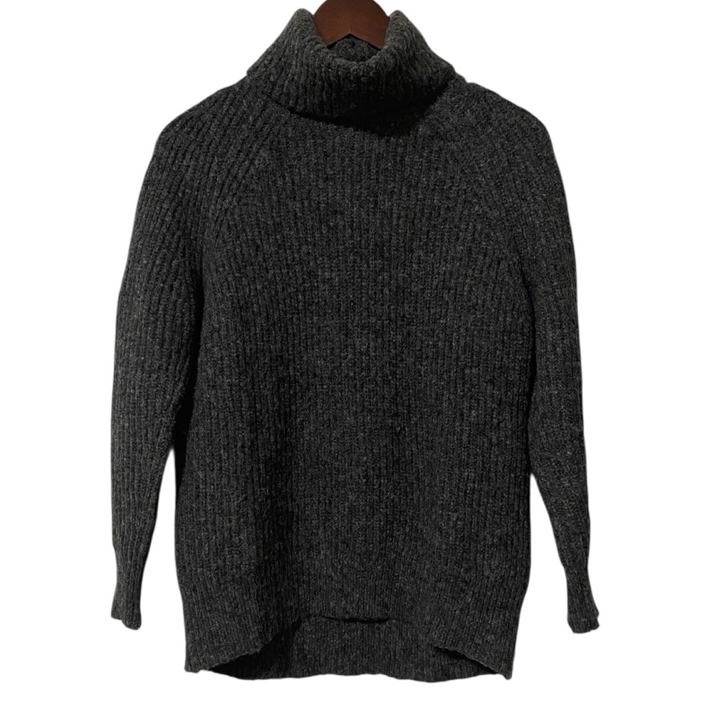 Nili Lotan OVERSIZE Douglass Women’s Sweater Charcoal Gray PTP 22’ XS NWOT - Picture 4 of 8